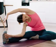 Woman stretching to the side