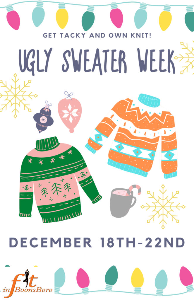 Ugly Sweater Week info<br />
