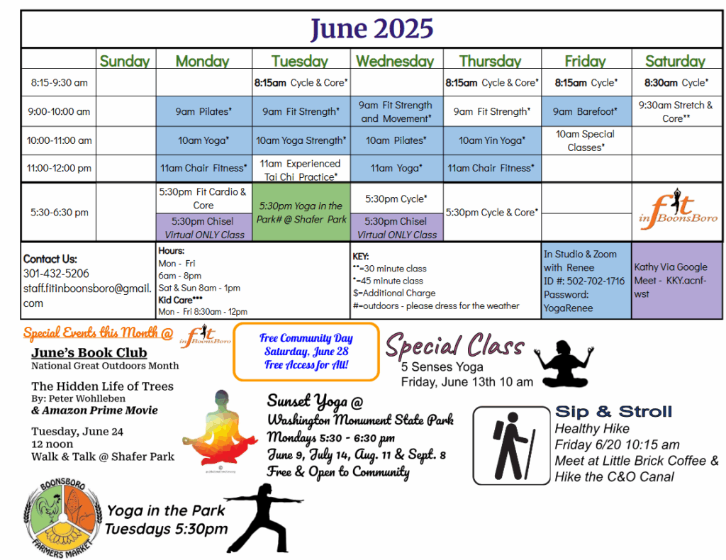 June Schedule